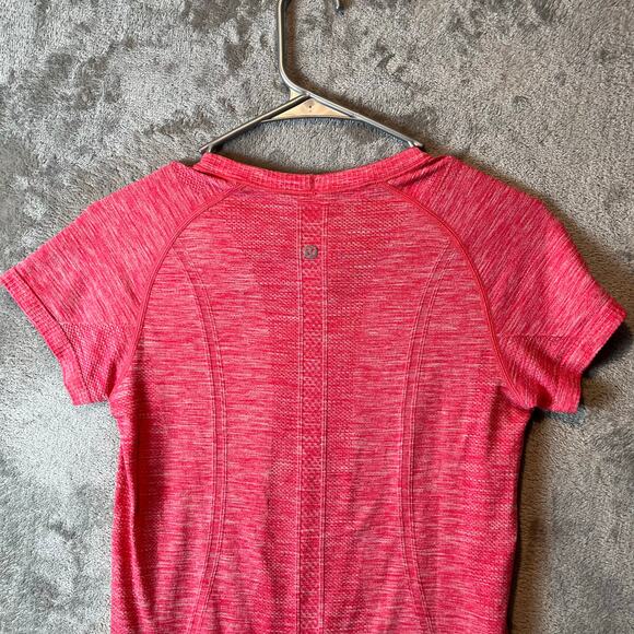 Lululemon Swiftly Tech Short Sleeve Crew Heathered Boom Juice Size 8 - Picture 2 of 5
